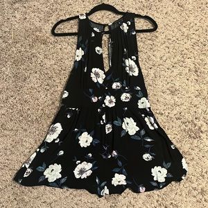 Adorable Kendall & Kylie Black Floral Romper